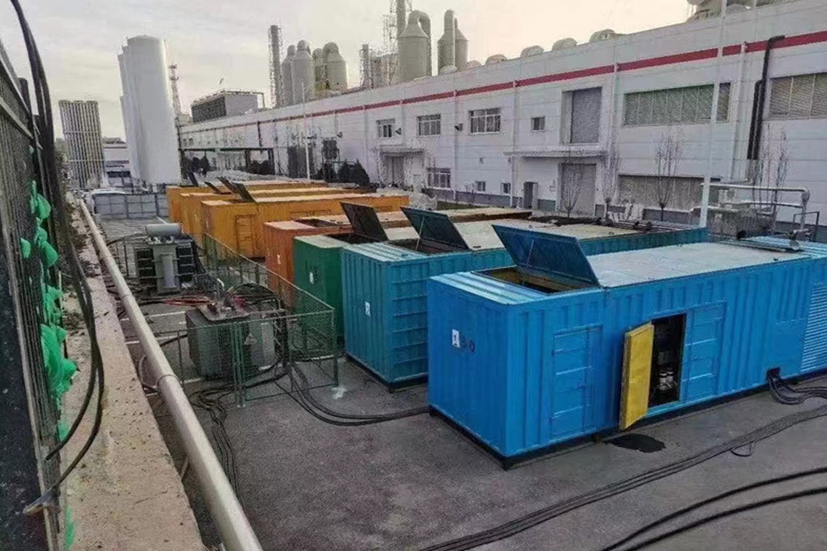 凤阳发电机租赁施工现场